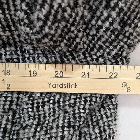 Chicos Wool Coat Womens 12 14 Black Nubby Bouclé Old Money French Girl Quiet Lux - Picture 8 of 13